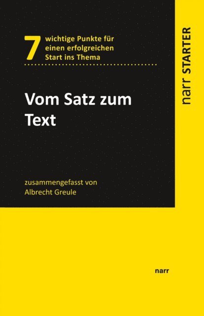 Albrecht Greule - Vom Satz zum Text, E-bok