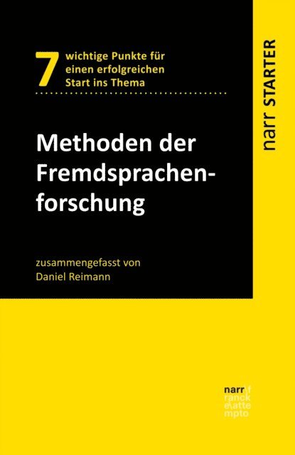 Daniel Reimann - Methoden der Fremdsprachenforschung, E-bok