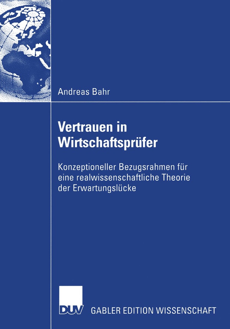 Andreas Bahr - Vertrauen in Wirtschaftsprüfer, Häftad