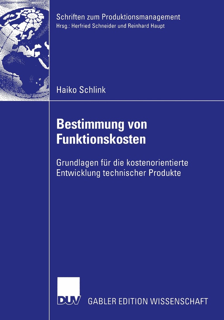 Haiko Schlink - Bestimmung von Funktionskosten, Häftad