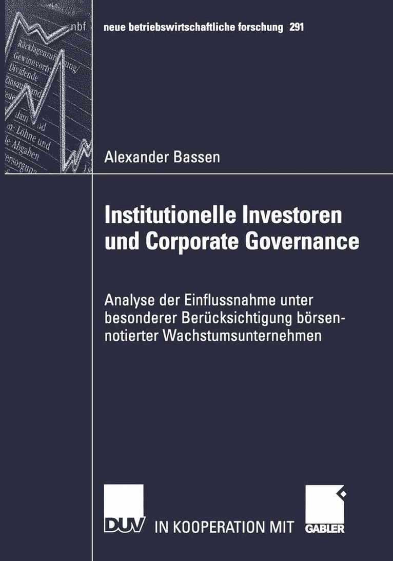 Alexander Bassen - Institutionelle Investoren und Corporate Governance, Häftad