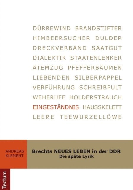 Andreas Klement - Brechts NEUES LEBEN in der DDR, E-bok