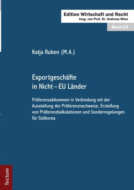 Katja Ruben, Andreas Wien - Exportgeschäfte in Nicht - EU Länder, E-bok. Tillgänglighet: Lägg i varukorg