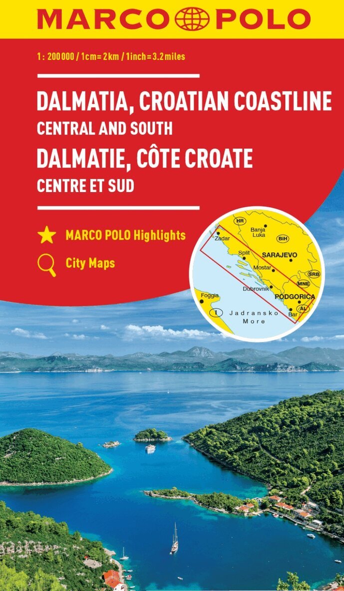 Marco Polo - Croatia Dalmatian Coast Marco Polo Map, Övrigt