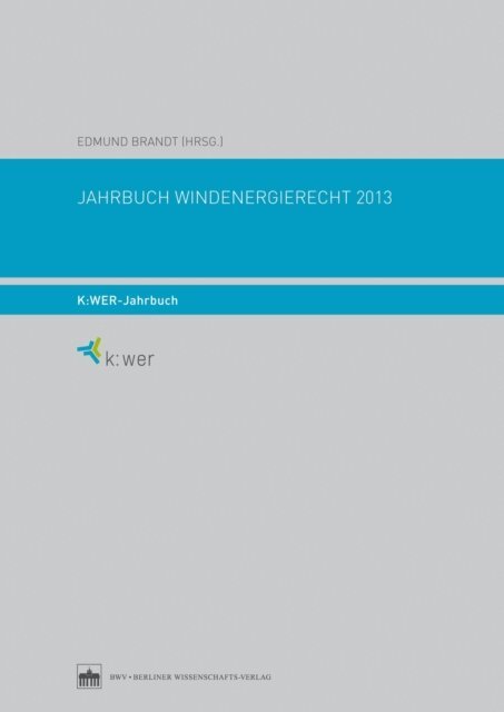 Edmund Brandt - Jahrbuch Windenergierecht 2013, E-bok