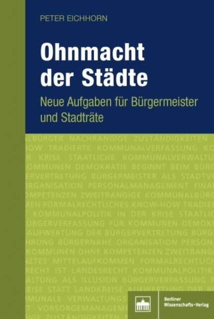 Peter Eichhorn - Ohnmacht der Stadte, E-bok