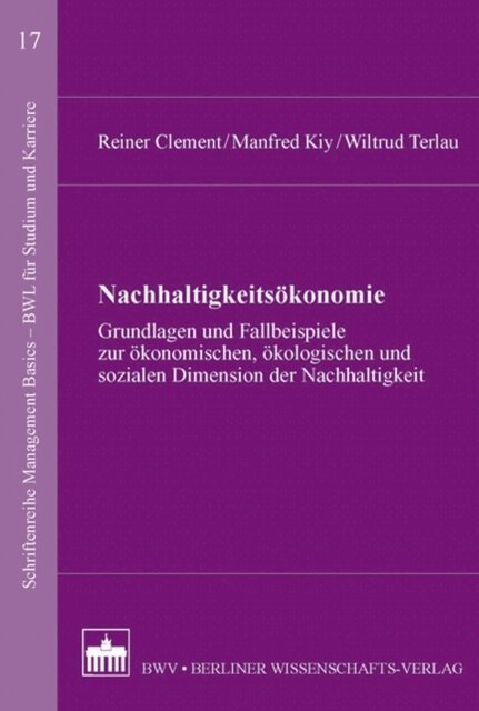 Wiltrud Terlau, Manfred Kiy, Reiner Clement - Nachhaltigkeitsokonomie, E-bok