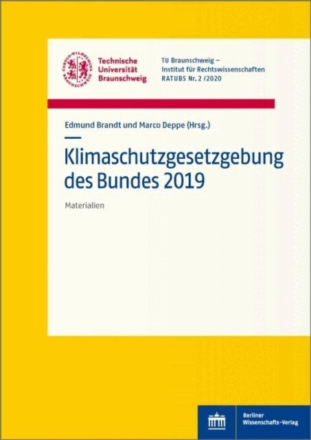Marco Deppe, Edmund Brandt - Klimaschutzgesetzgebung des Bundes 2019, E-bok