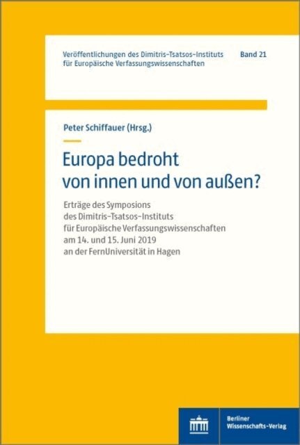 Peter Schiffauer - Europa bedroht von innen und von auen?, E-bok