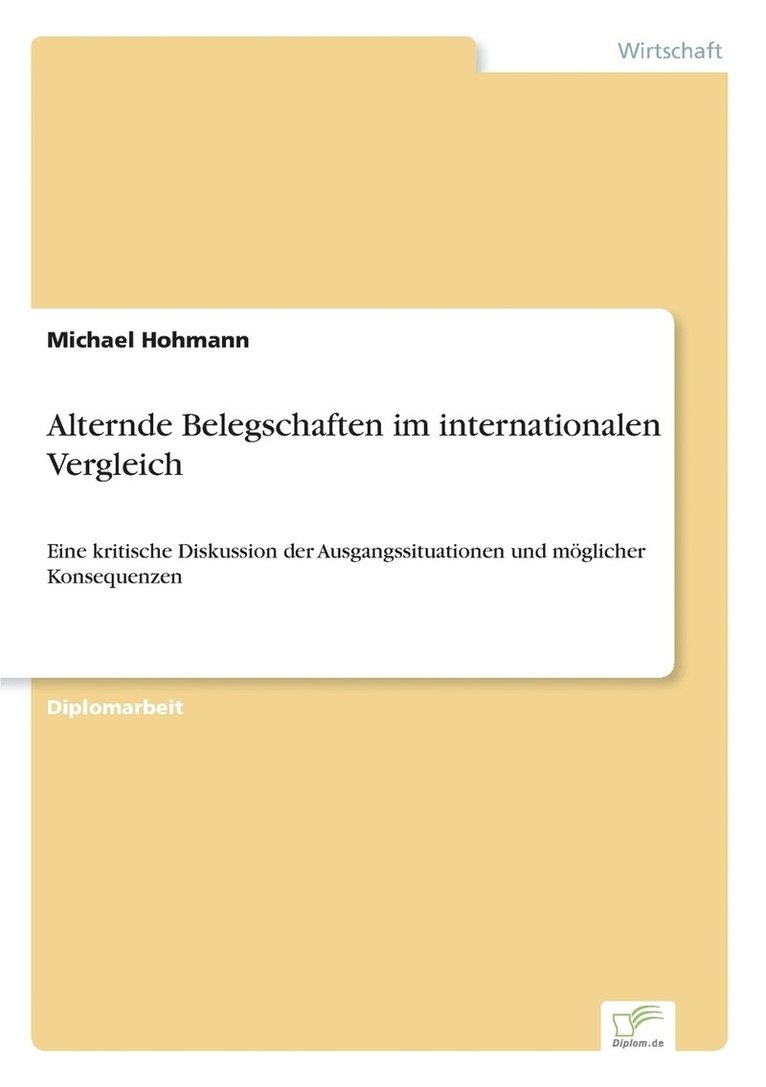 Michael Hohmann - Alternde Belegschaften im internationalen Vergleich, Häftad