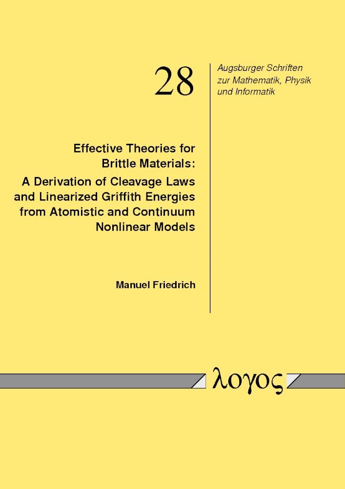 Manuel Friedrich - Effective Theories for Brittle Materials, Häftad