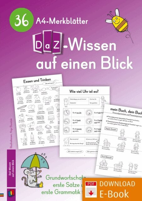Redaktionsteam Verlag an der Ruhr - 36 A4-Merkblatter DaZ-Wissen auf einen Blick, E-bok