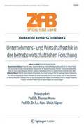 Unternehmens- und Wirtschaftsethik in der betriebswirtschaftlichen Forschung