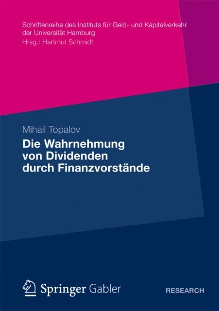 Mihail Topalov - Die Wahrnehmung von Dividenden durch Finanzvorstände, E-bok