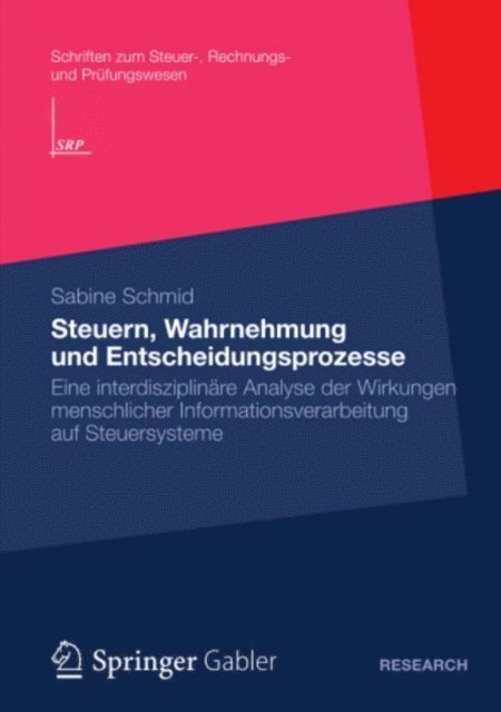 Sabine Schmid - Steuern, Wahrnehmung und Entscheidungsprozesse, E-bok