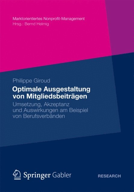 Philippe Giroud - Optimale Ausgestaltung von Mitgliedsbeiträgen, E-bok