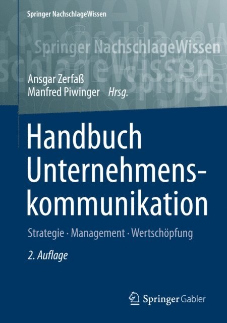 Manfred Piwinger, Ansgar Zerfa - Handbuch Unternehmenskommunikation, E-bok