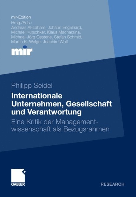 Philipp Seidel - Internationale Unternehmen, Gesellschaft und Verantwortung, E-bok