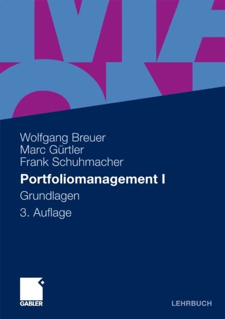 Frank Schuhmacher, Marc Gurtler, Wolfgang Breuer - Portfoliomanagement I, E-bok