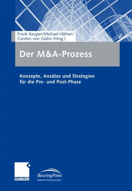 Carsten von Glahn, Michael Hafner, Frank Keuper - Der M&A-Prozess, E-bok