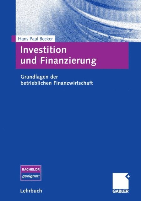 Hans Paul Becker - Investition und Finanzierung, E-bok. Tillgänglighet: Lägg i varukorg