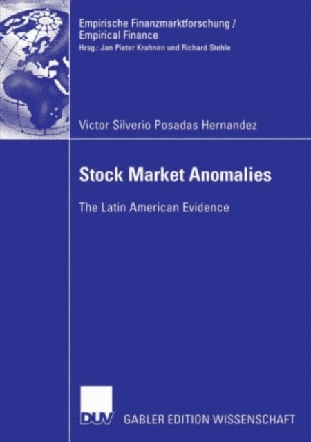 Victor Silverio Posadas Hernandez - Stock Market Anomalies, E-bok