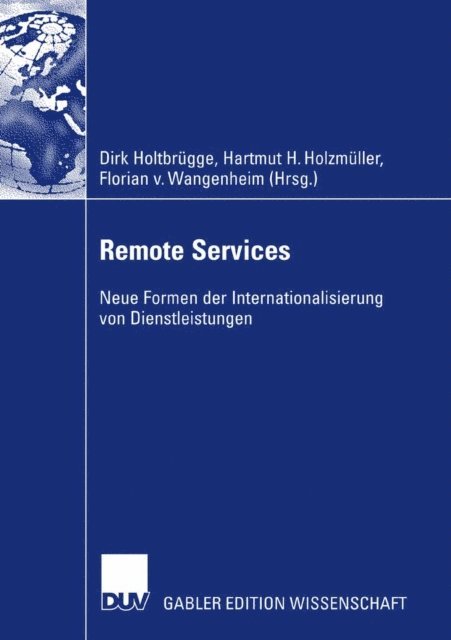 Florian von Wangenheim, Hartmut Holzmuller, Dirk Holtbrugge - Remote Services, E-bok