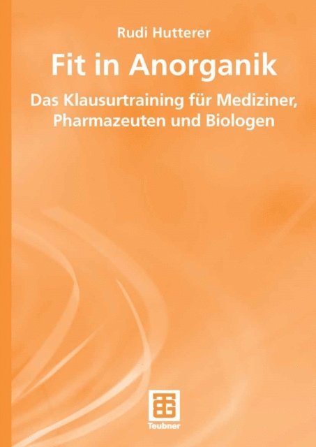 Rudi Hutterer - Fit in Anorganik, E-bok