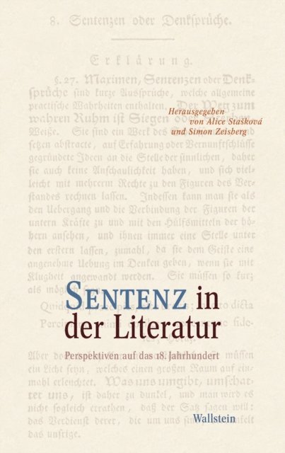 Simon Zeisberg, Alice Staskova - Sentenz in der Literatur, E-bok