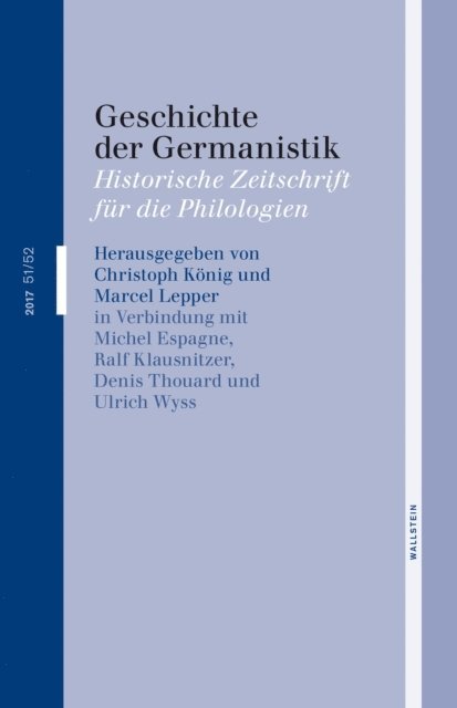 Marcel Lepper, Christoph Konig - Geschichte der Germanistik, E-bok