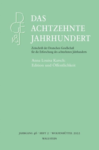 Annika Hildebrandt, Nacim Ghanbari - Das achtzehnte Jahrhundert 46/2, E-bok