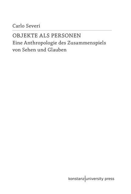 Carlo Severi - Objekte als Personen, E-bok
