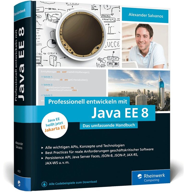 Alexander Salvanos - Professionell entwickeln mit Java EE 8, Inbunden