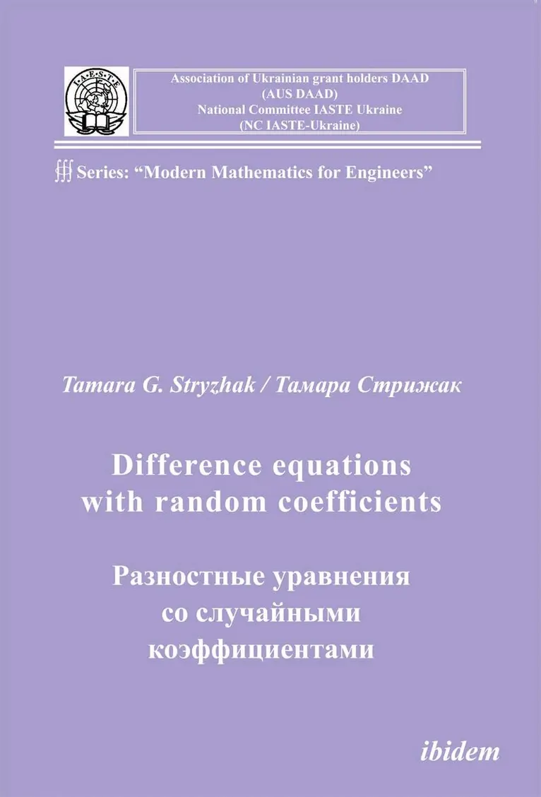 Tamara G Stryzhak - Difference equations with random coefficients, Häftad. Tillgänglighet: Lägg i varukorg
