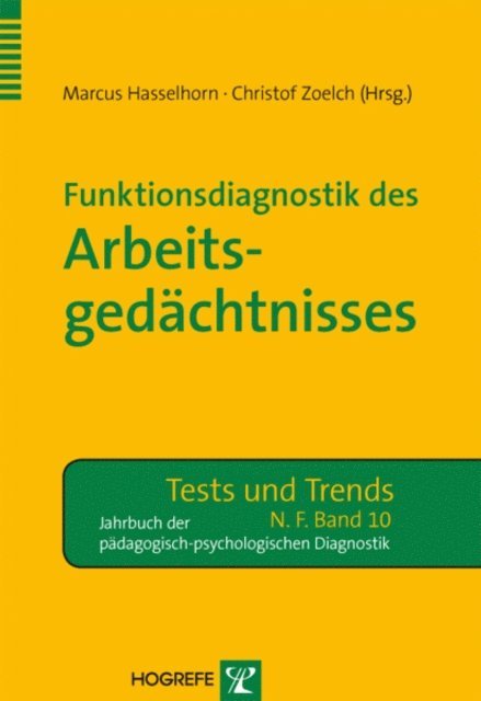 Christof Zoelch, Marcus Hasselhorn - Funktionsdiagnostik des Arbeitsgedächtnisses, E-bok