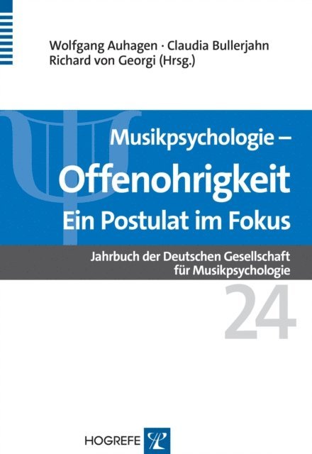 Richard von Georgi, Claudia Bullerjahn, Wolfgang Auhagen - Musikpsychologie, E-bok