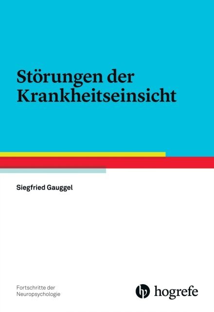 Siegfried Gauggel - Störungen der Krankheitseinsicht, E-bok