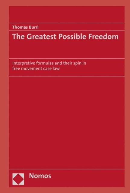 Thomas Burri - Greatest Possible Freedom, E-bok