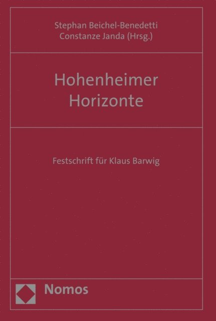 Constanze Janda, Stephan Beichel-Benedetti - Hohenheimer Horizonte, E-bok