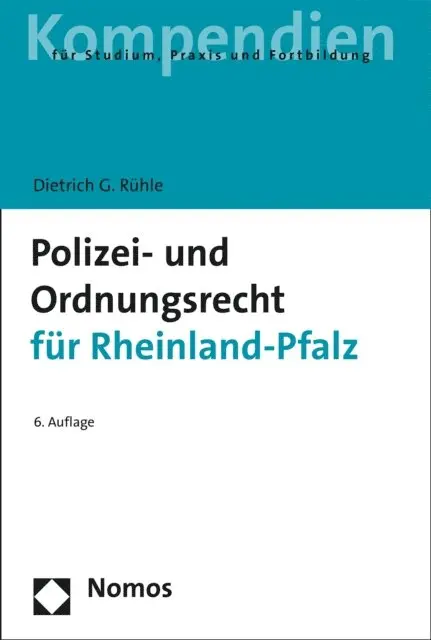 Dietrich G. Ruhle - Polizei- und Ordnungsrecht für Rheinland-Pfalz, E-bok. Tillgänglighet: Lägg i varukorg