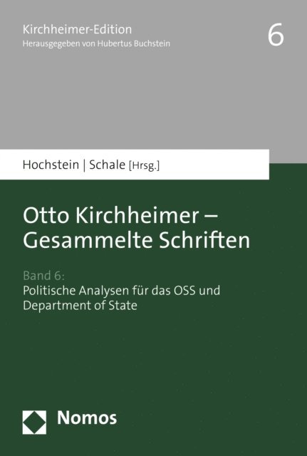 Frank Schale, Henning Hochstein - Otto Kirchheimer - Gesammelte Schriften, E-bok