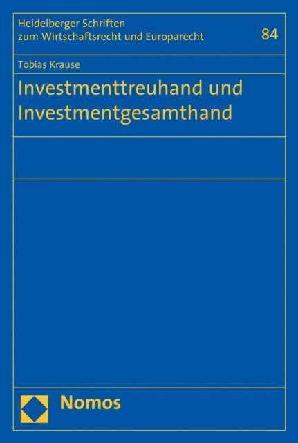 Tobias Krause - Investmenttreuhand und Investmentgesamthand, E-bok