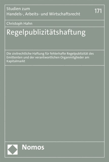 Christoph Hahn - Regelpublizitätshaftung, E-bok