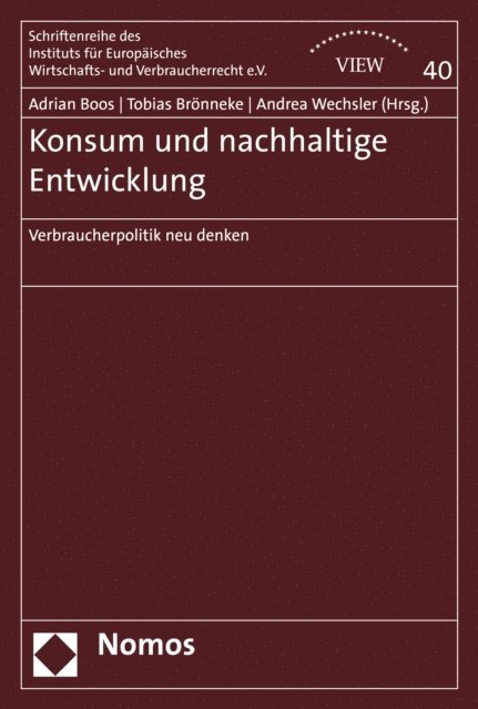 Andrea Wechsler, Tobias Bronneke, Adrian Boos - Konsum und nachhaltige Entwicklung, E-bok