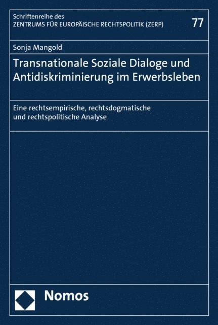 Sonja Mangold - Transnationale Soziale Dialoge und Antidiskriminierung im Erwerbsleben, E-bok
