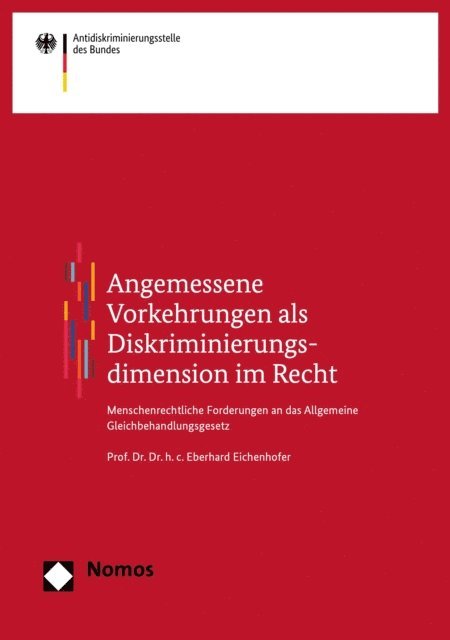 Eberhard Eichenhofer - Angemessene Vorkehrungen als Diskriminierungsdimension im Recht, E-bok