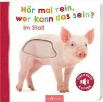 Hör mal rein, wer kann das sein? - Im Stall, Kartonnage. Tillgänglighet: Lägg i varukorg