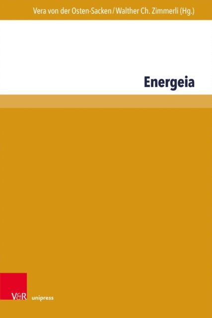 Walther Ch. Zimmerli, Vera von der Osten-Sacken - Energeia, E-bok