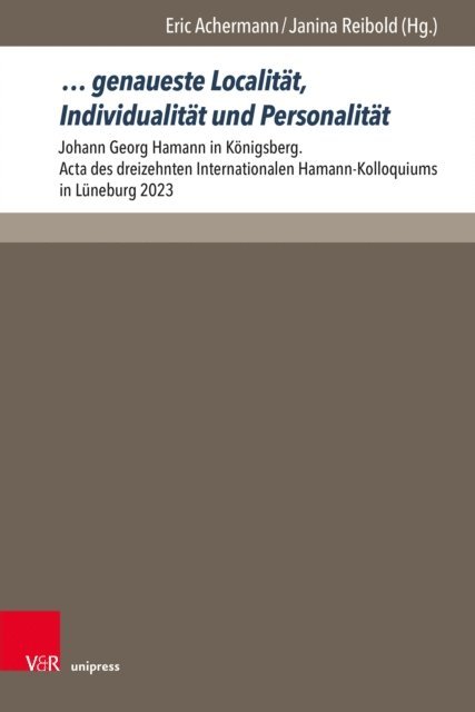 Janina Reibold, Eric Achermann - … genaueste Localität, Individualität und Personalität, E-bok