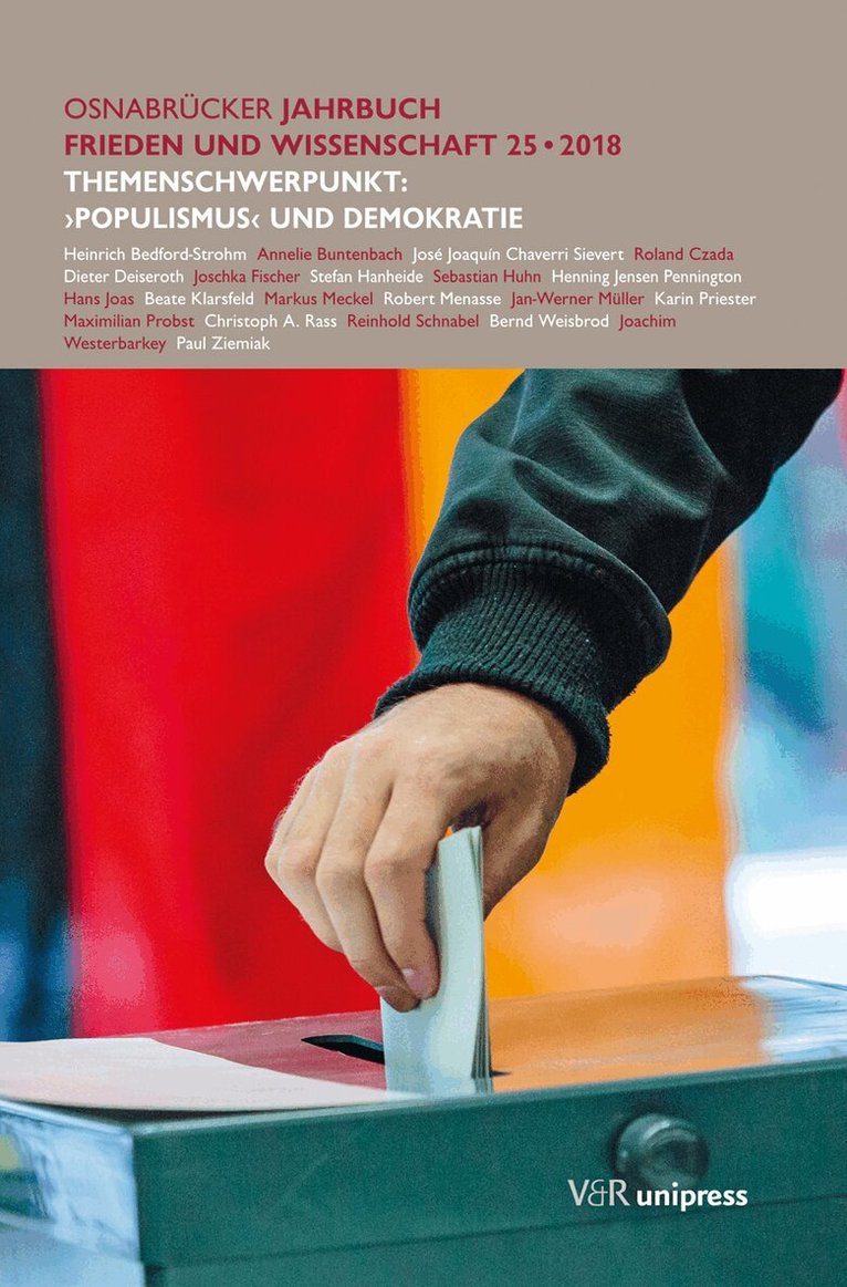 Oberbürgermeister d. Stadt Osnabrück, Präsident der Universität Osnabrück, - Osnabrücker Jahrbuch Frieden und Wissenschaft XXV / 2018, Inbunden. Tillgänglighet: Lägg i varukorg